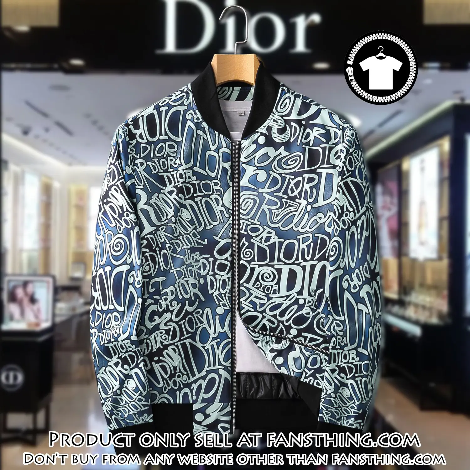 Dior luxury brand varsity zipper jacket vst1066 fst0653215